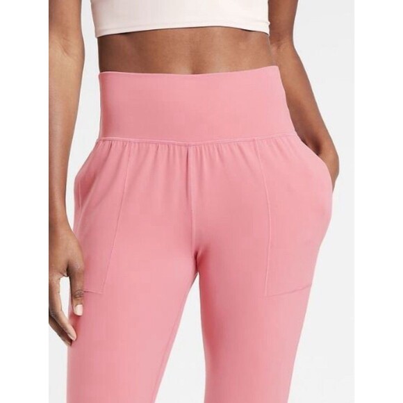 Athleta Salutation Jogger Powervita Yoga Fitness Pants Size Small S Antique Rose - Picture 3 of 14